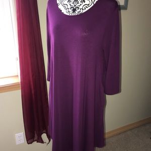 Purple t shirt dress with pockets. Never worn.